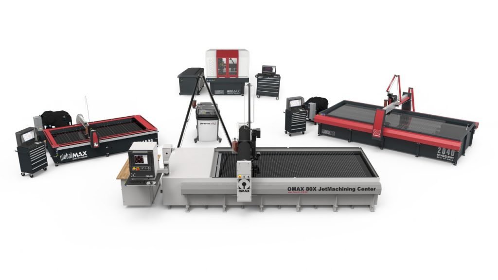 Waterjet machines van OMAX. Watersnijmachines van OMAX