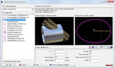 Watersnijmachine software, parametrisch